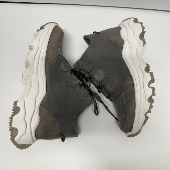 Sorel Womens Kinetic Breakthru Caribou Waterproof Boot Quarry Sea Salt Size 10.5 - Picture 5 of 7